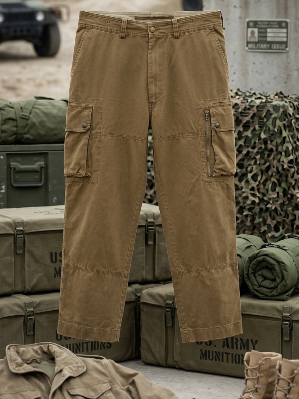 vintage Polo Ralph Lauren paratrooper cargo in that dark olive drab. Size 38/30